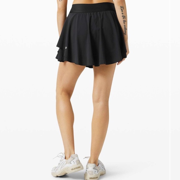 Lululemon Court Rival High Rise Skirt Tall Black 4 Pockets - Picture 13 of 16